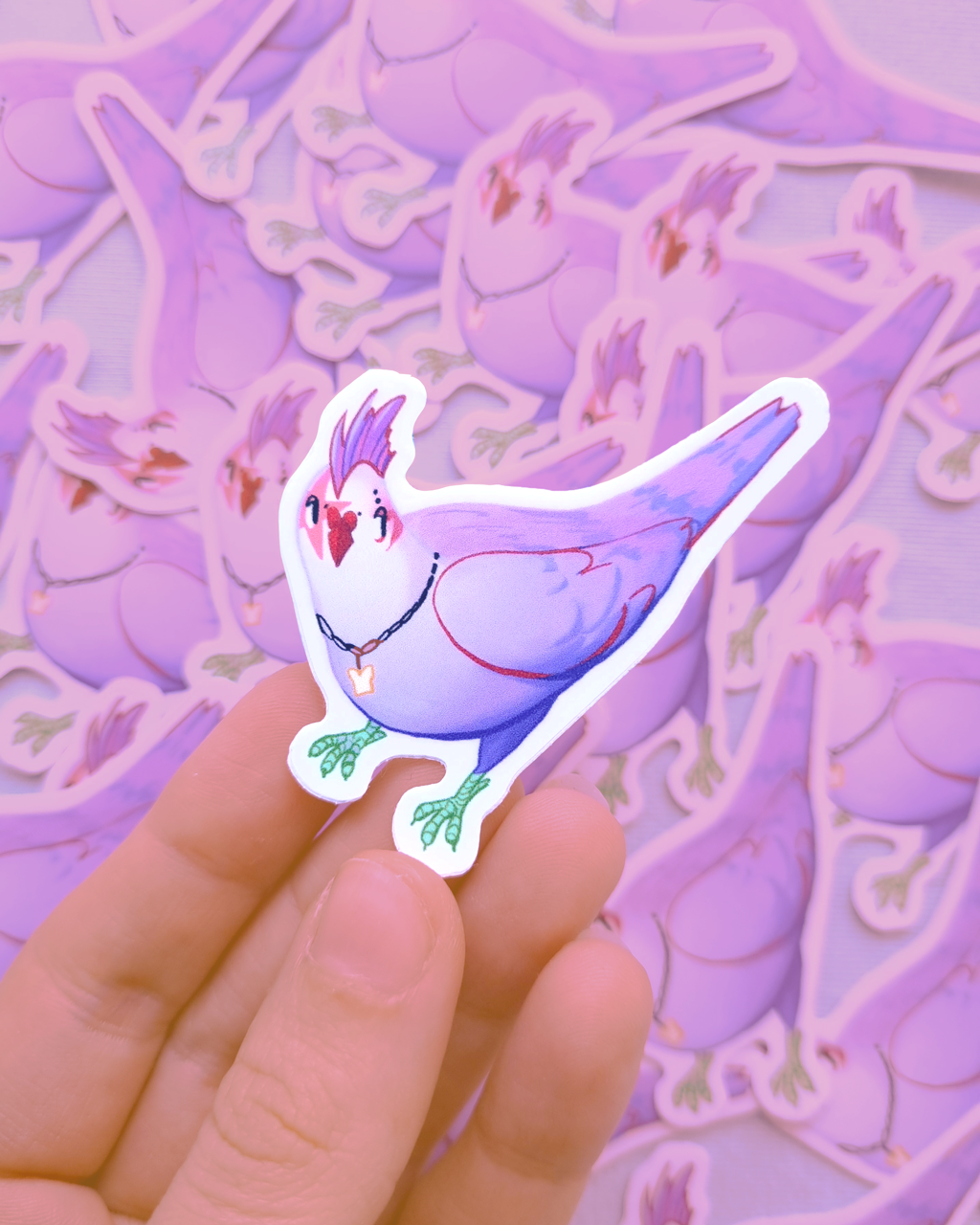 Glam Punk Pigeon Sticker