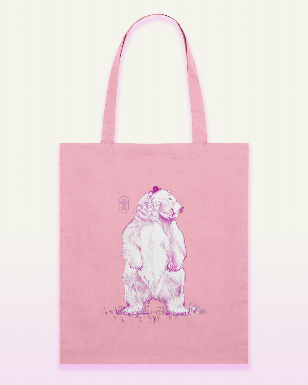 Pink Bear Tote Bag