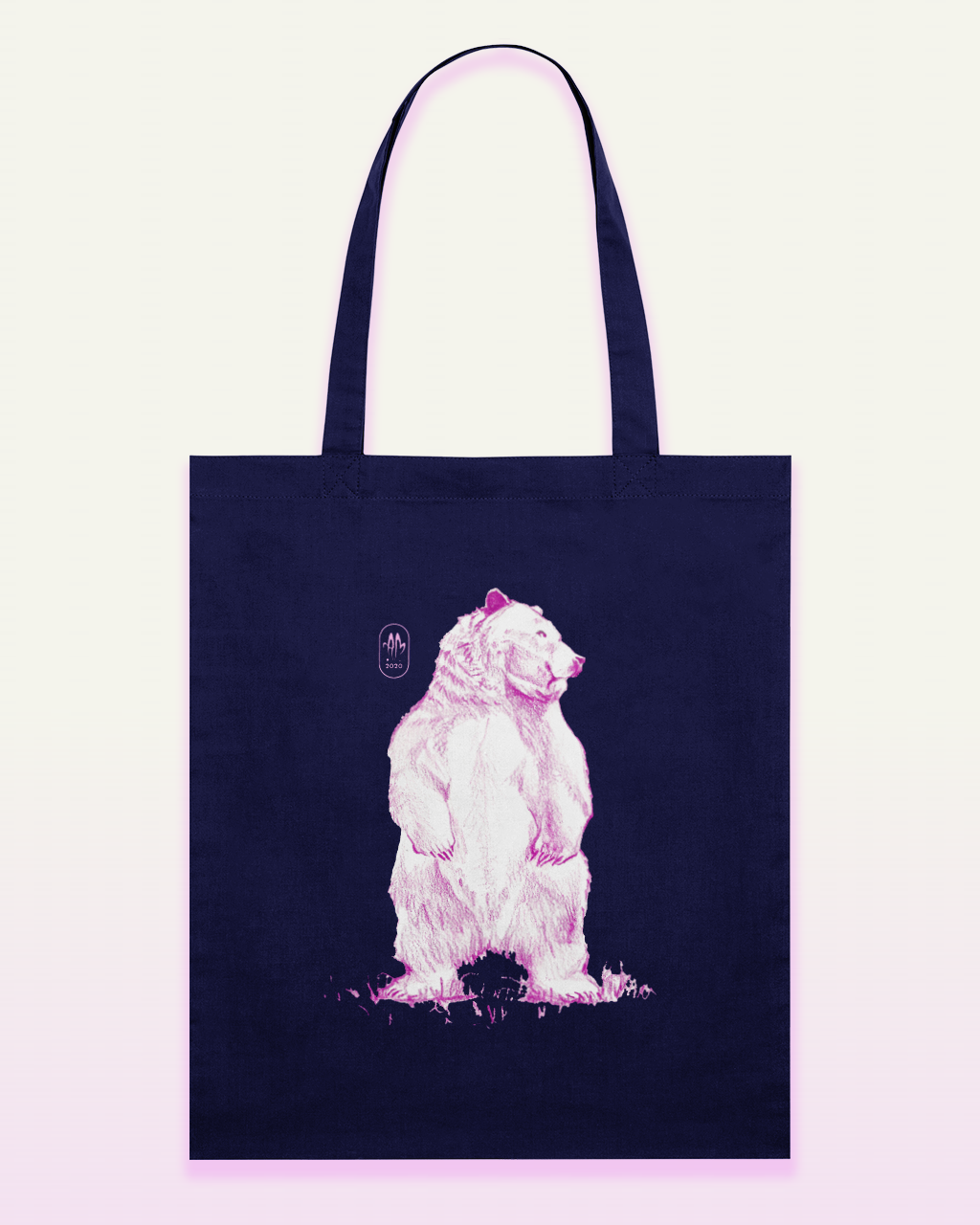 Pink Bear Tote Bag