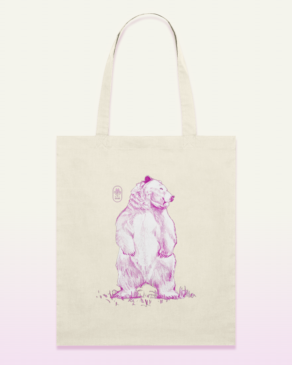 Pink Bear Tote Bag