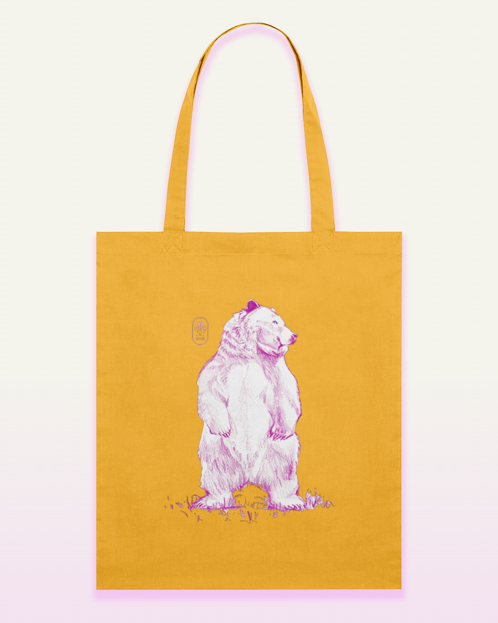 Pink Bear Tote Bag