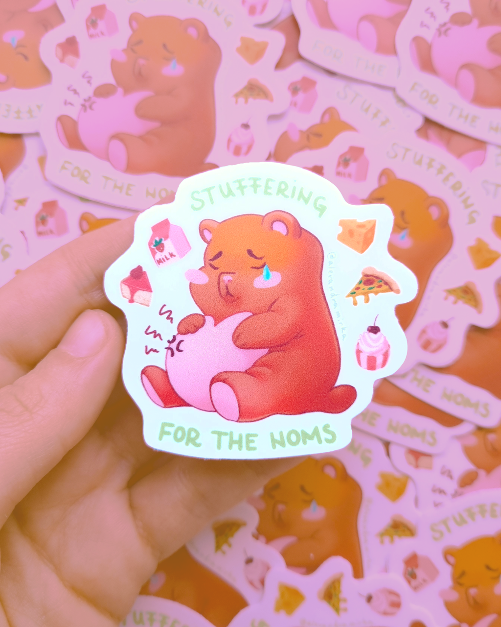 Stuffering for the noms Sticker