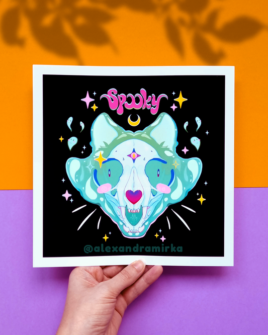 Spooky Kitty Art Print