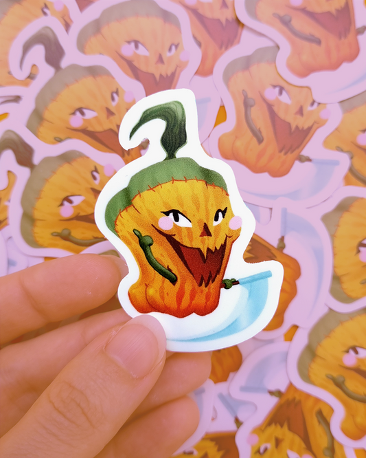 BOO-ty Pumpkin Scythe Sticker