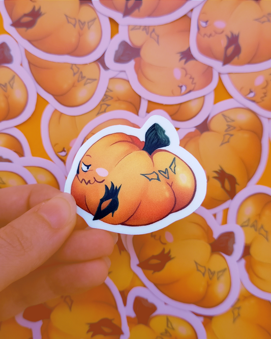 BOO-ty Pumpkin Shy Sticker
