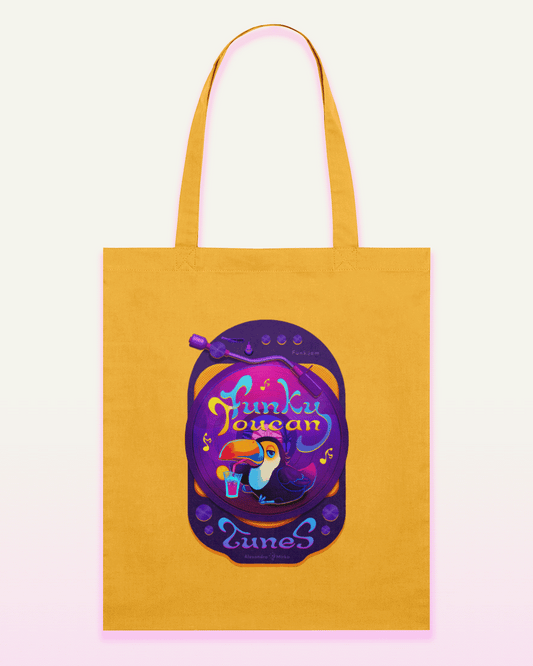 Funky Toucan Tunes Tote Bag