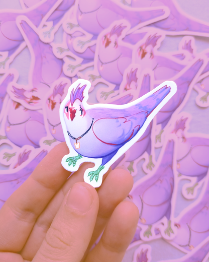 Glam Punk Pigeon Sticker