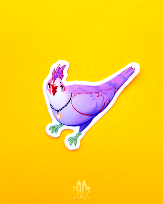 Glam Punk Pigeon Sticker