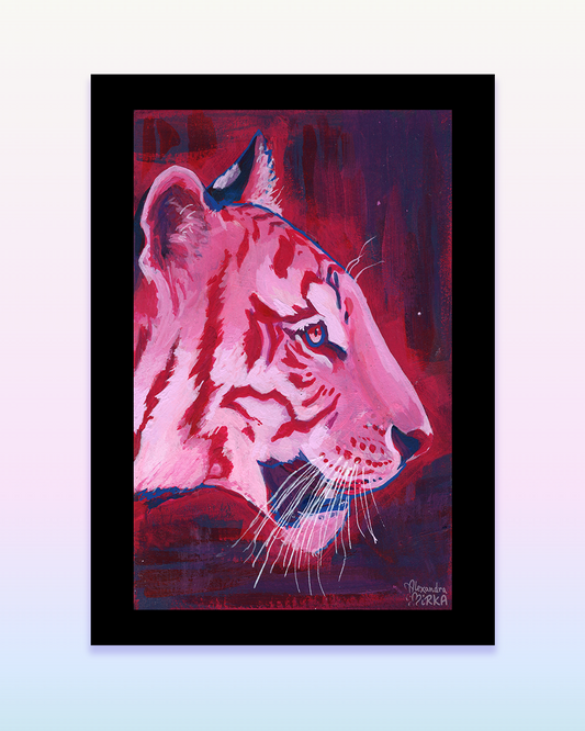 Raspberry Tiger Art Print