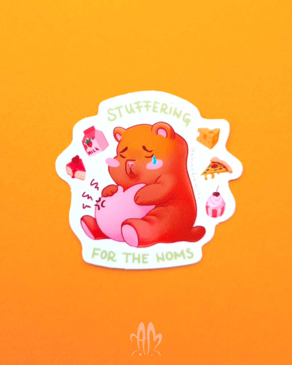 Stuffering for the noms Sticker