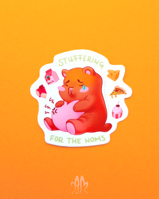 Stuffering for the noms Sticker